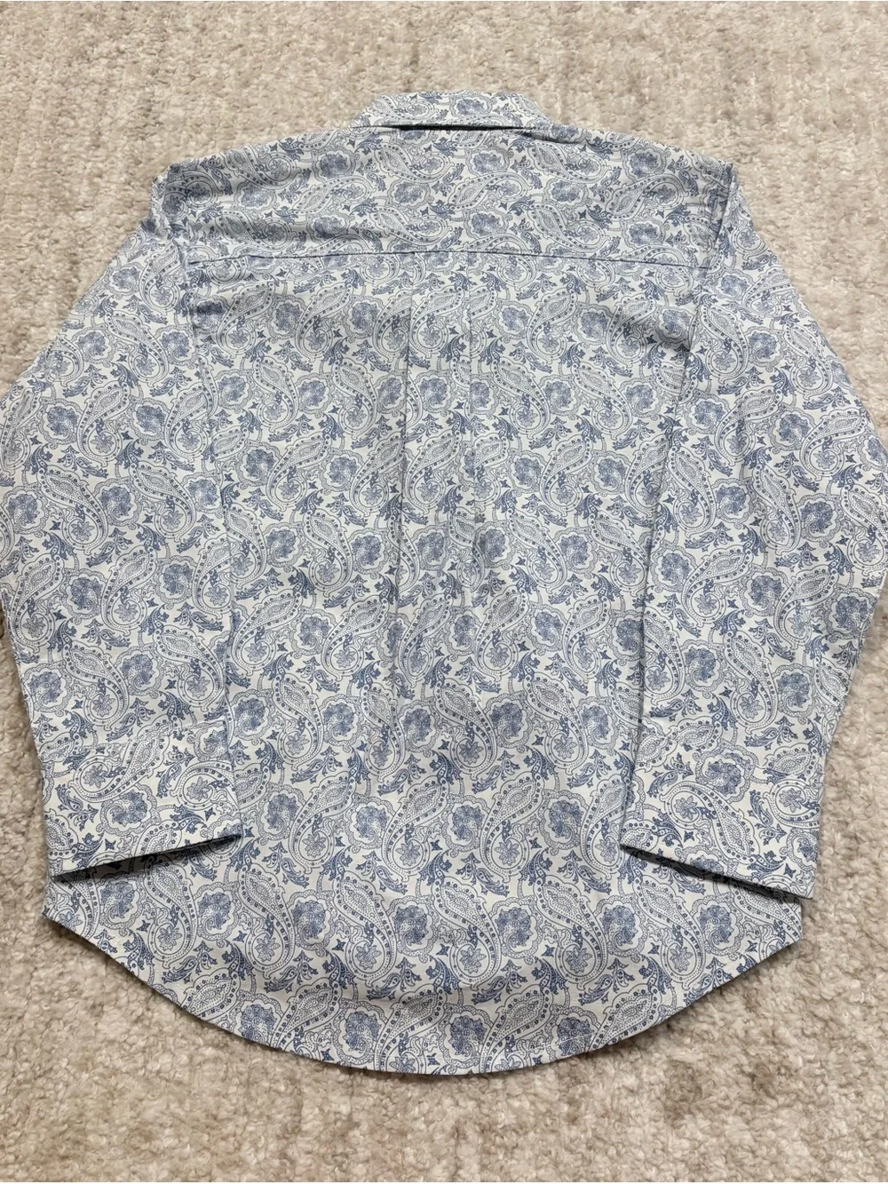 NWT Wrangler Girl’s Blue Paisley Button-Down Shirt
